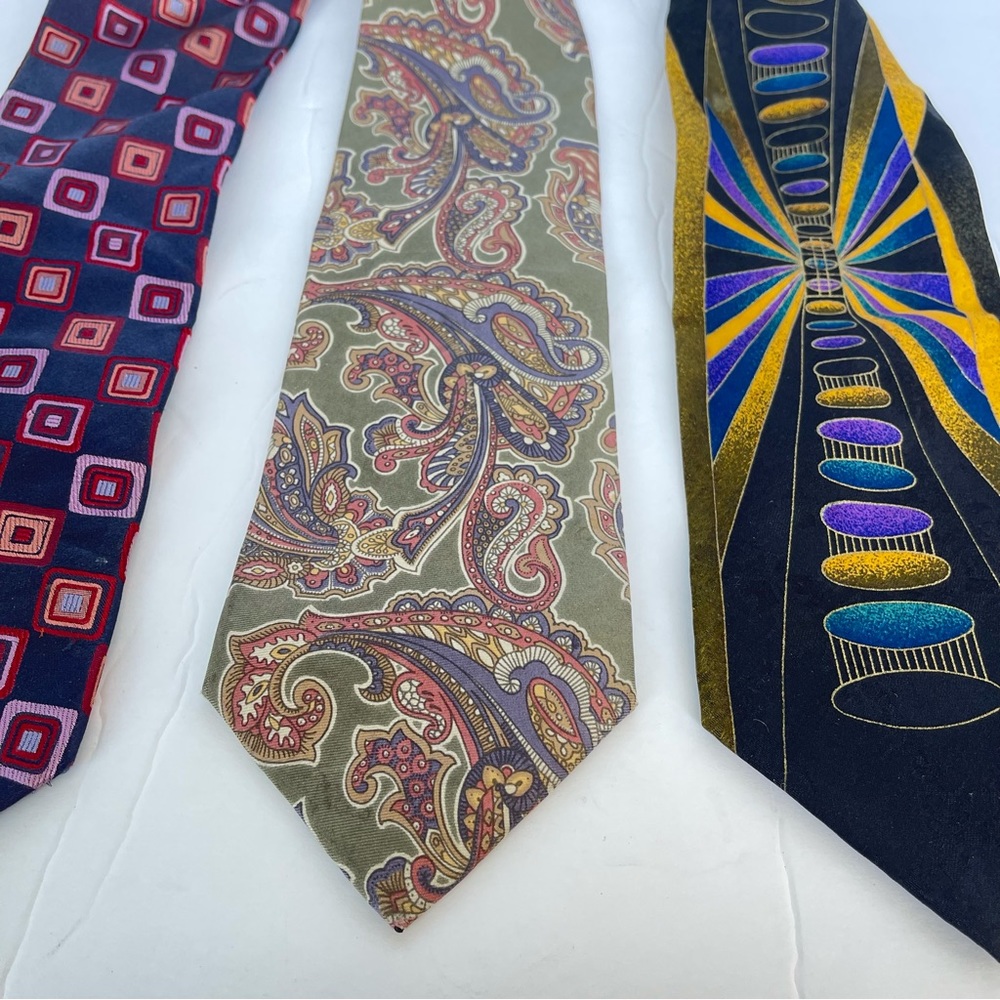 Bundle 3 ties Ted Baker Christian Dior Emilio Romano - Picture 6 of 7